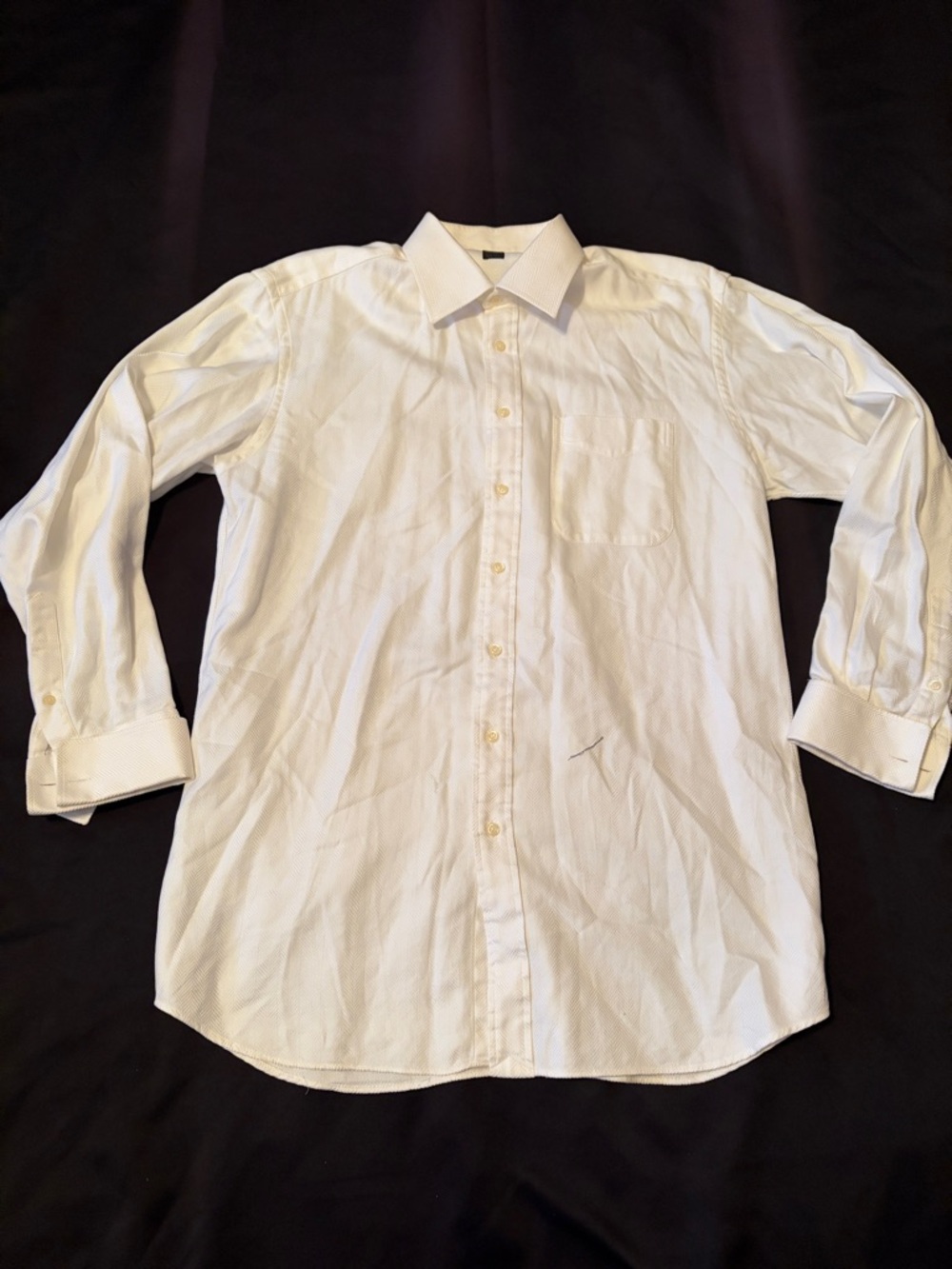 Ike Behar White Men’s Dress Shirt with Point Collar